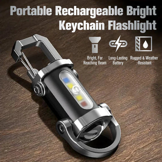 🔦⚡Portable Rechargeable Bright Keychain Flashlight🎁🔥