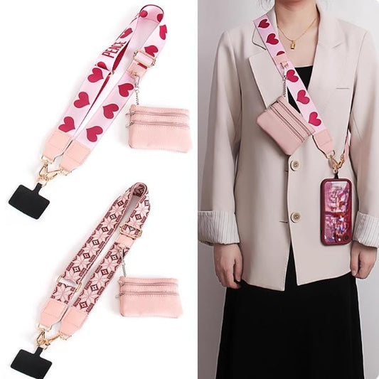 ❣️HOT SALE-60% OFF📱Crossbody Phone Strap with Zippered Pouch