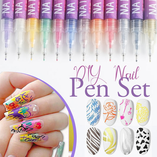 🌈Buy 2 Get 1 Free🎁12 Colors Nail Art Pens Set