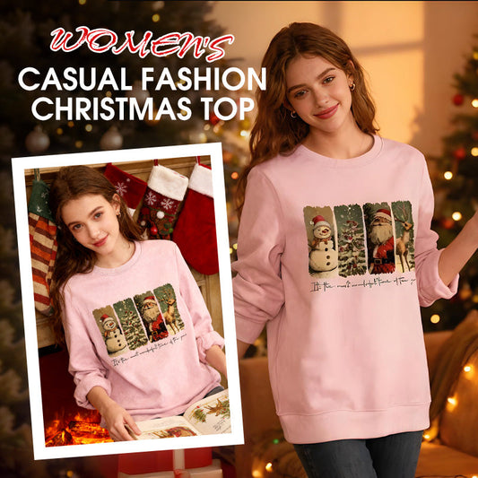🎄Retro 1950s Christmas Sweatshir🎅Women's Casual Fashion Christmas Top