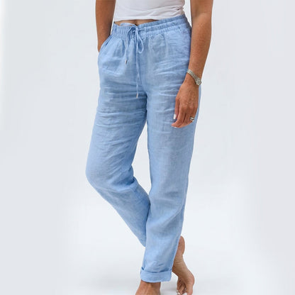 ⏳Limited-time 60% off🌸Women's Elastic Waist Cotton Linen Casual Pants