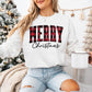 🎄🎁“Merry Christmas” Plaid Graphic Sweatshirt☃️🎅