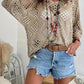 🏖️Summer Hot Sale 60% OFF🏝️👚Women’s Bohemian-Inspired Beige Crochet Top with V-Neck✨