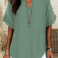 🏖️Summer Hot Sale 60% OFF🏝️👕🌟Fashion Loose Solid Color Short Sleeve Top
