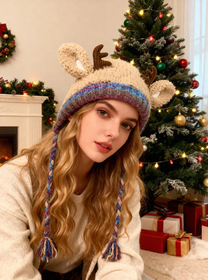 🎄🦌Original design Festive Christmas Antler Hat🧶🎁