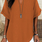 🏖️Summer Hot Sale 60% OFF🏝️👕🌟Fashion Loose Solid Color Short Sleeve Top
