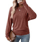 ⌛Limited Time Sale 60% OFF🔥👚Women's Loose Knit Jumper — Batwing Sleeves, Side Ruched🎁