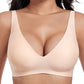 🎅 HOLIDAY HAUL SALE💕Jelly Wireless Womens Comfortable Wireless Bras Push Up Bralettes Seamless Tshirts Bras Deep V Everyday Bras