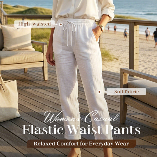 ⏳Limited-time 60% off🌸Women's Elastic Waist Cotton Linen Casual Pants