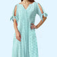 👗50% OFF NOW! 💃 Women's Elegant V-Neck Hollow-Out Solid Dress – Flattering cut, breathable fabric & perfect for summer parties or date nights ✨