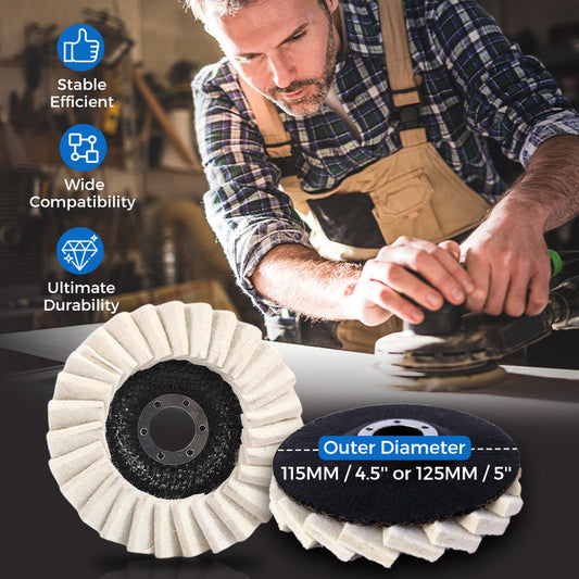 ⚙️ BUY 1 GET 1 FREE! 🔥✨🛞Wool Felt Flap Polishing Disc – High-Performance, Fine Polishing & Long-Lasting Use ✨