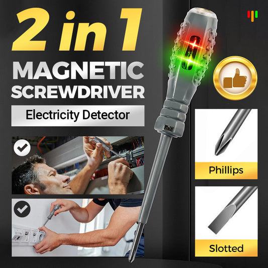 💥Hot Sale Buy 1 Get 1 Free💥🪛2-in-1  High Torque Strong Magnetic Screwdriver Electricity Detector💡