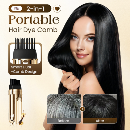 🔥Last Day Sale 60% OFF Buy 1 Get 1 Free⏰2-in-1 Convenient Hair Dye Comb For Gray Hair