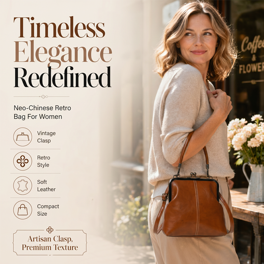 ⏳Time-Limited Special 60% OFF⏰👜👝Vintage Kiss-Lock Bag – 2-in-1 Carry & Organized🎁