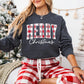 🎄🎁“Merry Christmas” Plaid Graphic Sweatshirt☃️🎅