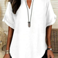 🏖️Summer Hot Sale 60% OFF🏝️👕🌟Fashion Loose Solid Color Short Sleeve Top