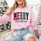 🎄🎁“Merry Christmas” Plaid Graphic Sweatshirt☃️🎅