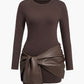 ✨Hot Sale 50% OFF🔥Faux Leather Patchwork Mini Dress