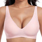 🎅 HOLIDAY HAUL SALE💕Jelly Wireless Womens Comfortable Wireless Bras Push Up Bralettes Seamless Tshirts Bras Deep V Everyday Bras
