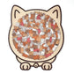 🎁135-Piece Morandi-Colored Cat Shaped Wooden Jigsaw Puzzle
