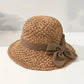 🔥Last Day Sale 60% OFF⏰👒🏖️Elegant Woven Straw Sun Hat with Bow🏝️