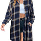 🔥2025 NEW SALES - 50% OFF🔥Women's Button Down Flannel Shirts Plaid Shacket Collared Long Jacket Coats
