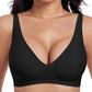 🎅 HOLIDAY HAUL SALE💕Jelly Wireless Womens Comfortable Wireless Bras Push Up Bralettes Seamless Tshirts Bras Deep V Everyday Bras