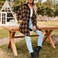 🔥2025 NEW SALES - 50% OFF🔥Women's Button Down Flannel Shirts Plaid Shacket Collared Long Jacket Coats