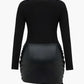 ✨Hot Sale 50% OFF🔥Faux Leather Patchwork Mini Dress