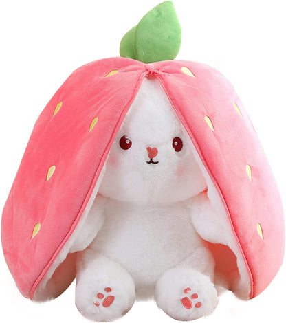 🍓EASTER Sale 50% OFF🍓Strawberry Bunny Transformed into Little Rabbit🎀 Fruit Doll Plush Toy🐰