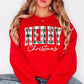 🎄🎁“Merry Christmas” Plaid Graphic Sweatshirt☃️🎅