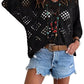🏖️Summer Hot Sale 60% OFF🏝️👚Women’s Bohemian-Inspired Beige Crochet Top with V-Neck✨
