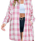 🔥2025 NEW SALES - 50% OFF🔥Women's Button Down Flannel Shirts Plaid Shacket Collared Long Jacket Coats