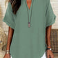 🏖️Summer Hot Sale 60% OFF🏝️👕🌟Fashion Loose Solid Color Short Sleeve Top