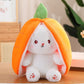 🍓EASTER Sale 50% OFF🍓Strawberry Bunny Transformed into Little Rabbit🎀 Fruit Doll Plush Toy🐰