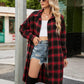 🔥2025 NEW SALES - 50% OFF🔥Women's Button Down Flannel Shirts Plaid Shacket Collared Long Jacket Coats