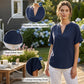 🏖️Summer Hot Sale 60% OFF🏝️👕🌟Fashion Loose Solid Color Short Sleeve Top