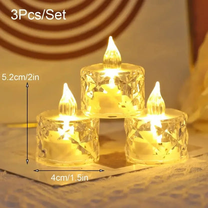 🕯️🎁Crystal Flameless Candle Light🔥