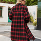 🔥2025 NEW SALES - 50% OFF🔥Women's Button Down Flannel Shirts Plaid Shacket Collared Long Jacket Coats