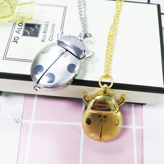 🐞Beetle Pocket Watch Keychain Necklace🎁