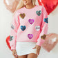 ❤️Valentine's Day Pre-Sale✨Womens Valentine's Day Sweatshirt with Heart Sequins