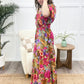 🌞Summer Sale 50% OFF🔥Flower Garden Olive Maxi Dress