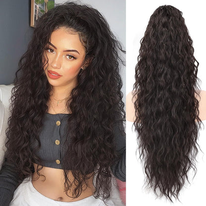🔥Last Day Sale 60% OFF⏰💥Curly Wavy Frizzy Hair Extension with Ponytail🎁