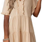 🏖️Summer Hot Sale 60% OFF🏝️👗Women's V Neck Ruffle Casual A-Line Flowy Swing Shift Dress