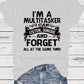 👕 I'M A MULTITASKER ✨Women's Letter Print Round Neck Tee