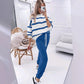 🔥Last Day Promotion 60% OFF⏰👚💕Women's Striped 2-Piece Tracksuit Set🔥