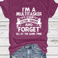 👕 I'M A MULTITASKER ✨Women's Letter Print Round Neck Tee