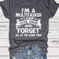 👕 I'M A MULTITASKER ✨Women's Letter Print Round Neck Tee