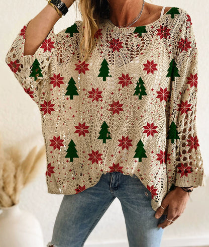 🎅 HOLIDAY HAUL SALE☃️🎄🎅Women's Christmas Loose Fit Batwing Knit Sweater🔥🎁