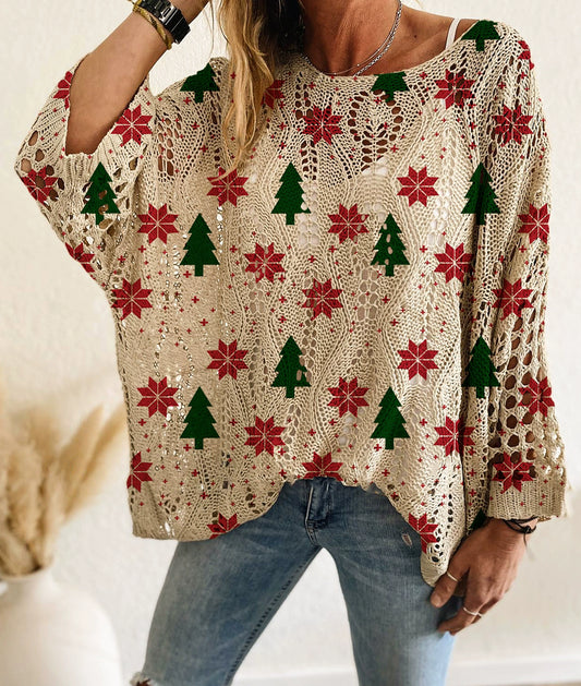 🎅 HOLIDAY HAUL SALE☃️🎄🎅Women's Christmas Loose Fit Batwing Knit Sweater🔥🎁